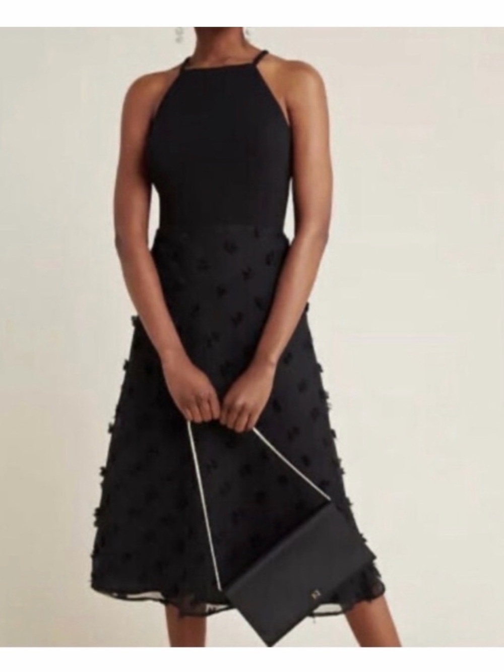 Sunday in Brooklyn Black Halter Midi Dress from Anthropologie - New with Tags!